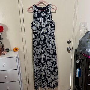 Banana Republic Navy Floral Maxi Dress